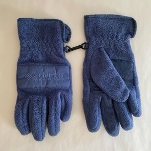 Columbia Womens Light Blue Fleece Lined Gloves Size S